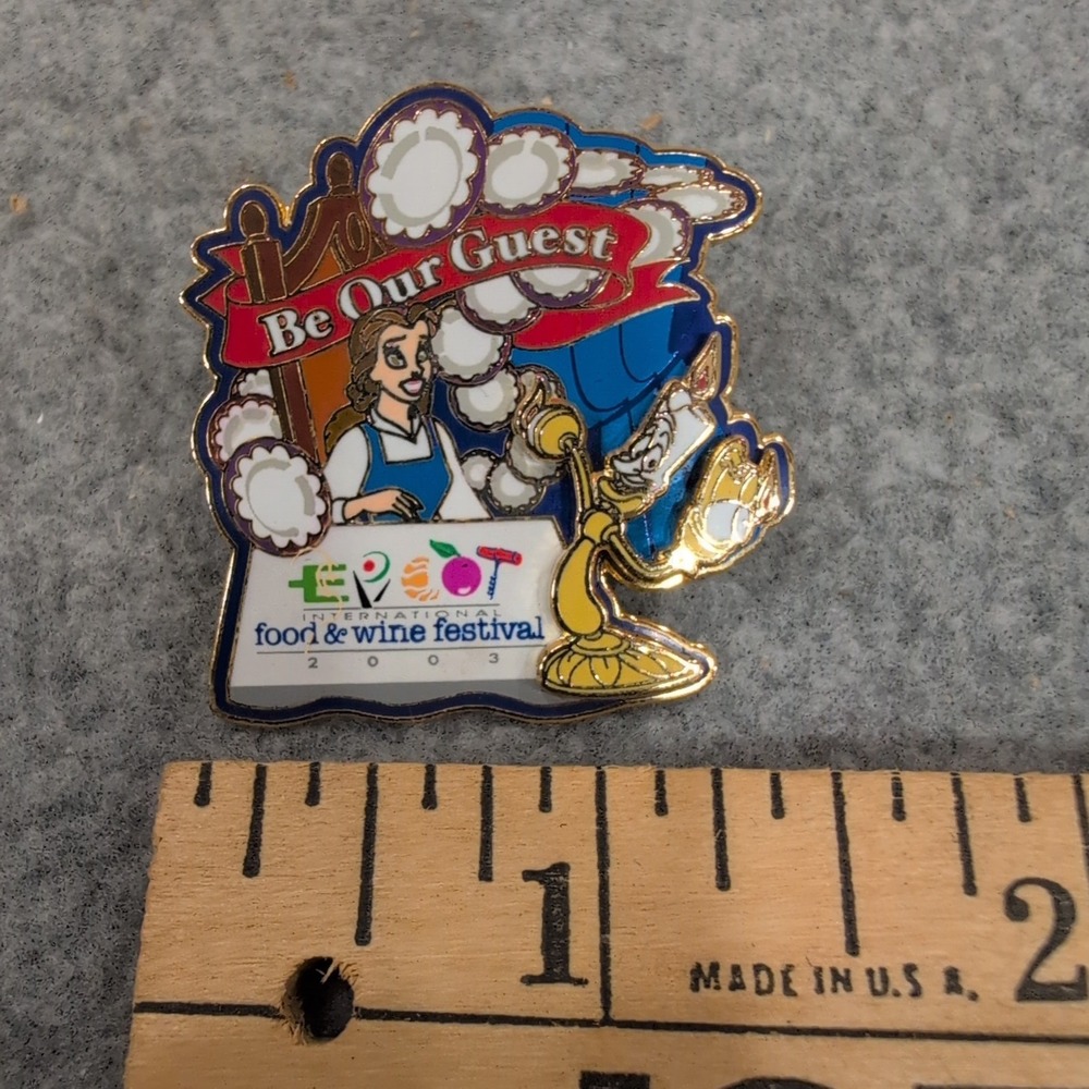 Disney Epcot Food & Wine Festival 2003 Belle Lumiere Pin Limited Edition 3500 - Picture 2 of 4